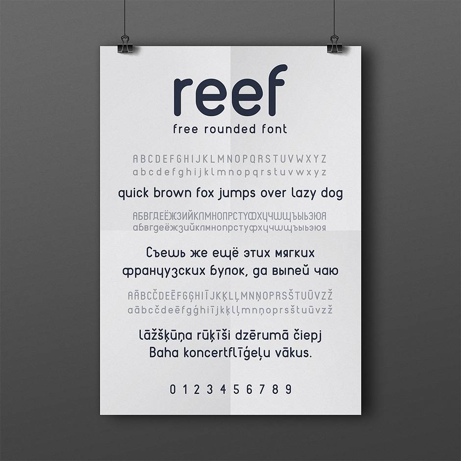 gratis lettertype - reef