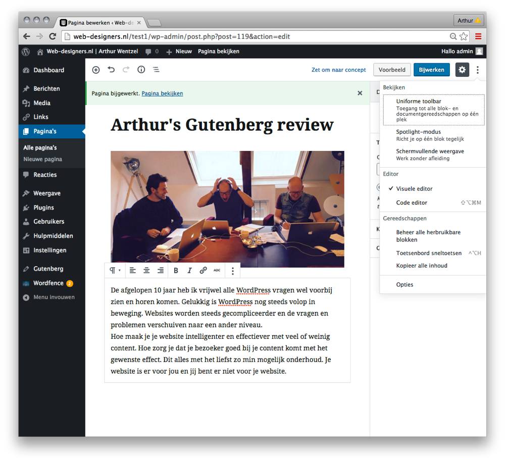 Gutenberg visueel