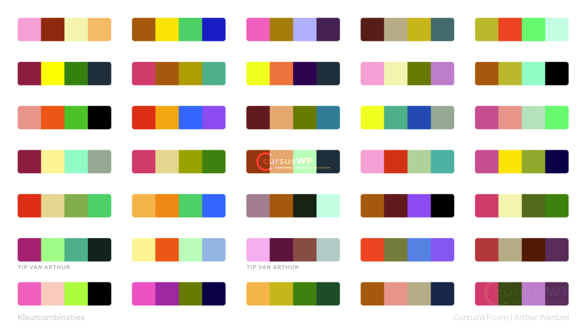 kleurencombinatie kleurenschema kleurenpalet harmonieuze kleuren voor webdesign