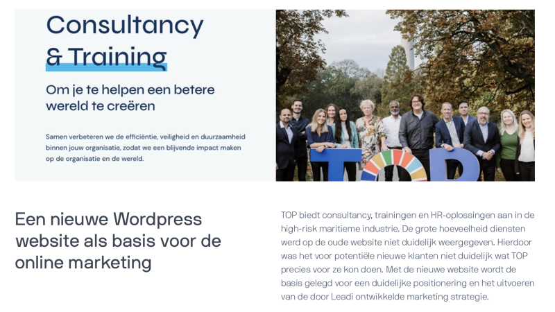 voorbeeld website nb font