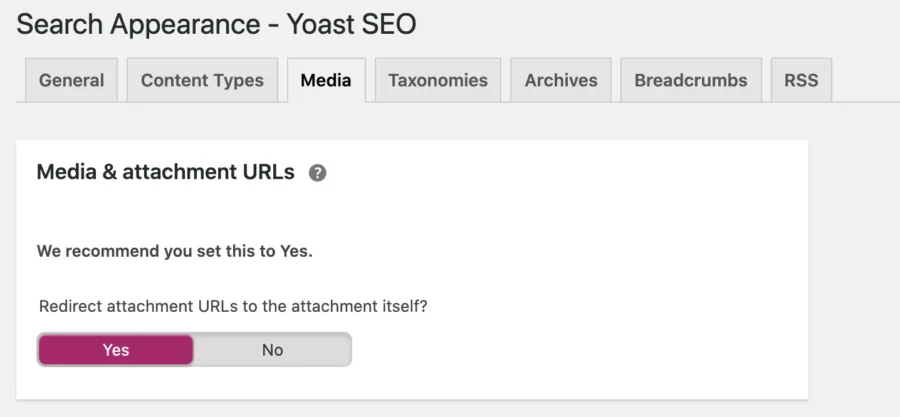yoast seo plugin media attachment urls